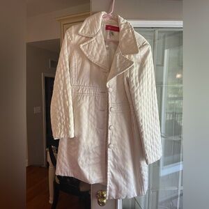 Anne Klein quilted cream satin jacket